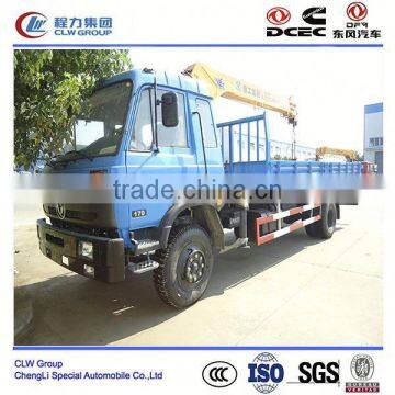 Dongfeng 4*2 4*4 type 190 Hp truck with crane 3 ton crane truck