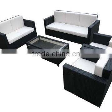Modern Garden Furniture Black Rattan Sofa Set photo-2