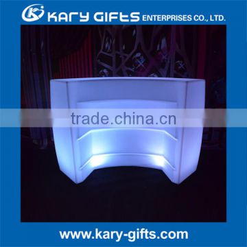 commercial used led furniture plastic light up led bar counter