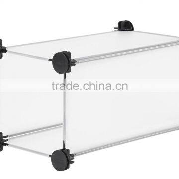 PP Shelf Storage With Doors Shoe Rack Organizer Shelving System Plastic White photo-4