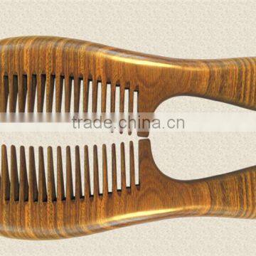 Anti-static Sandalwood Comb with Handle for Curly Hair