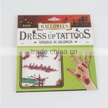 Halloween simulation Tattoo Sticker Halloween Scar wound Real blood Personality Transfer tattoos