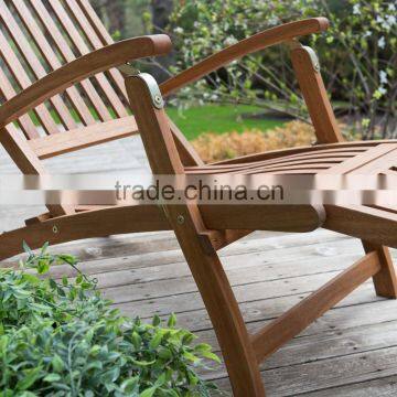 TRADE ASSURANCE All Whether Garden Solid Wood Outdoor Poolside Sun Loungers photo-5