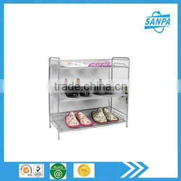 3 Layers Metal Furniture & Wire Mesh Shoe Shelf/Standing Shoe Rack