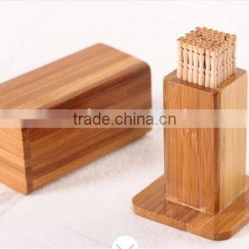 Natural Bamboo Color Tableware Antique Toothpick Holder photo-3