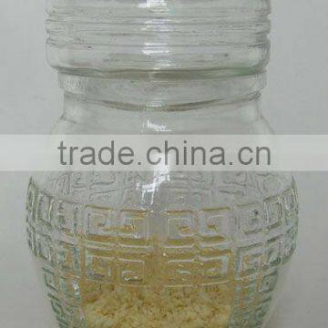 kitchen cyinder pepper and salt glass spice jar with stripe design