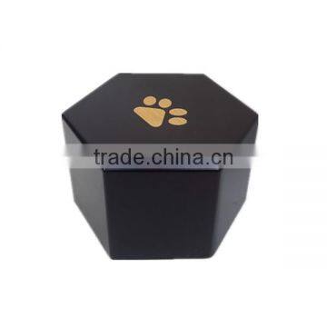 Paw print wood cremation urn for cremation