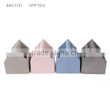 Wholesale desktop concrete hand made pen holder with phone holder or memo pad holder