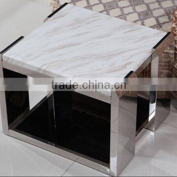 C8025 Modern Bedside End Table Stainless Steel Side Table photo-4