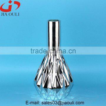 Quality Plating Silver Ceramic Flower Vases for Home Decor photo-3