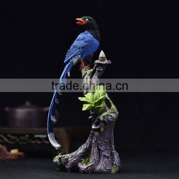 Blue Sparrow Backflow Burner Creative Resin Incense Burner photo-2