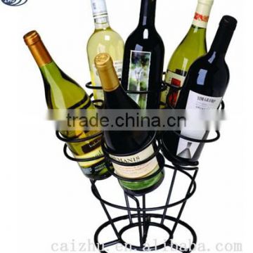 6-Bottle Bouquet Metal Wine Rack