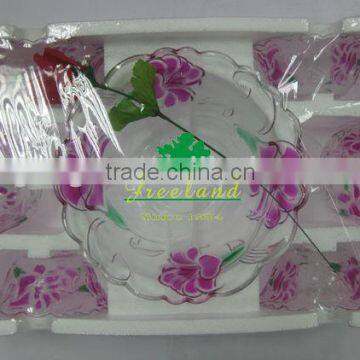 JK043 7pcs Glass Salad Bowl Set With Spray Deco photo-4