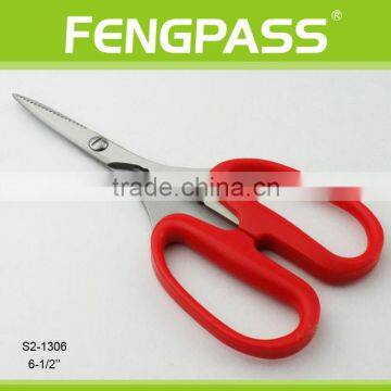 S2-1306 6-1/2" Stainless Steel ABS Plastic Handle Kitchen Scissors / Crab Scissors