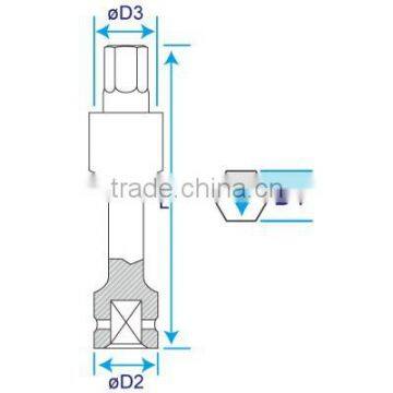 Long Impact Universal Bit Socket for Internal Hexagonal Screws photo-3