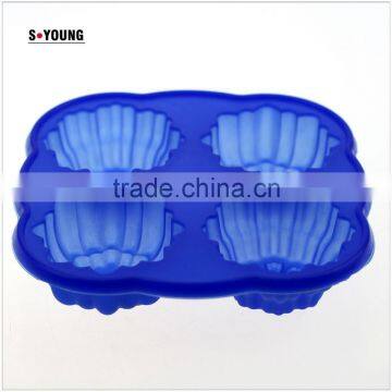 10135 Four Cells Flowers Silicone Mould photo-3