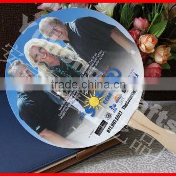 Wood Handle Paper Hand Held Fan photo-2