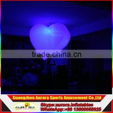 lighting product giant customized inflatable led lighting Heart-shaped for sale