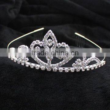 H172-019 Fashion Rhinestone Metal Beautiful Brides Crown Tiaras photo-2
