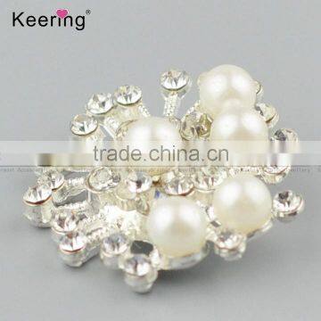 Keering-made Vogue Custom Pearl Rhinestone Buttons for Garments WBK-1475 photo-3