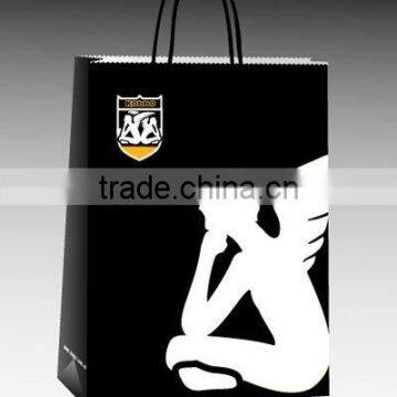 white kraft paper bag for apparel packing