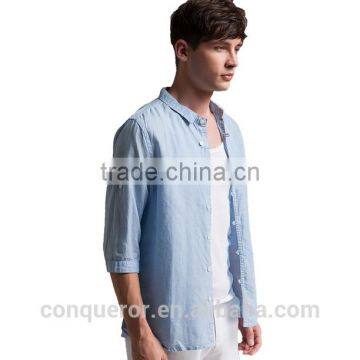 Men's White Linen Shirt HOT! MSRL0042 photo-4