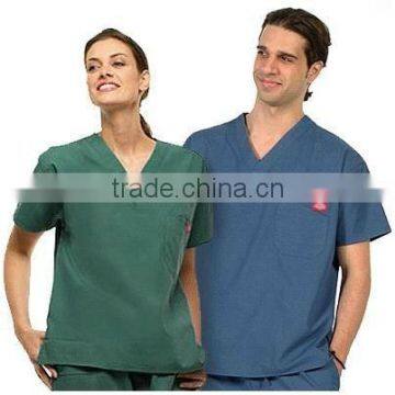 Wholesale Custom Made V-neck Scrub Top And Pants For Docter Wear BSOP-6517