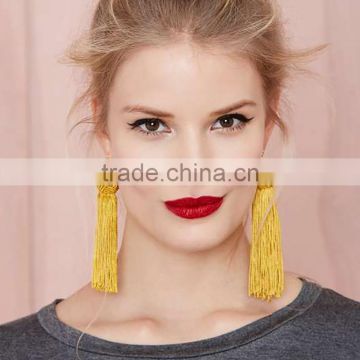 Bohemian long tassel handmade earrings for women jewelry