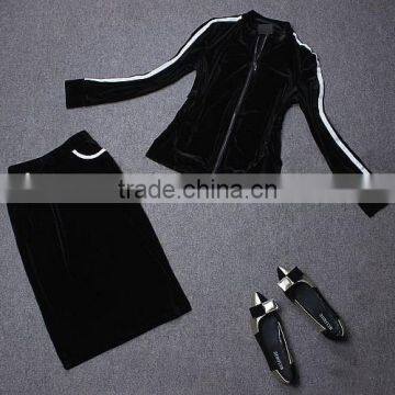 2016 Black Hot Selling Fashion Designer Velvet Dresses for Women photo-2