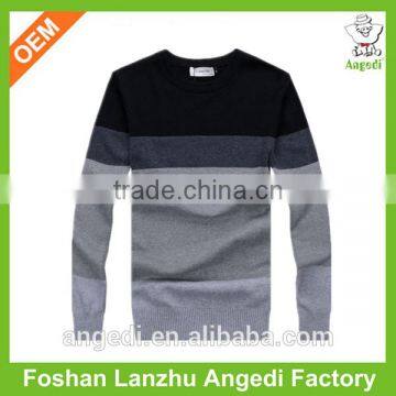 Customized Softy Men's Stripe Spring or Autumn Knitted Top in Flat Knit Material photo-2