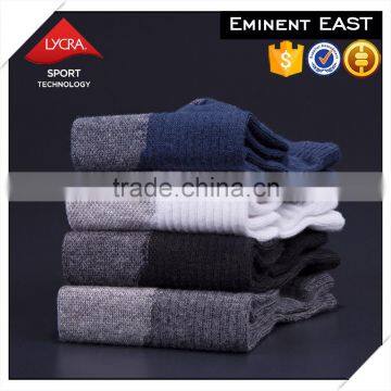 Wholesale Custom Technical Plain Knitting Lycra Silver Cotton Blend Yarn Men Sport Socks photo-6