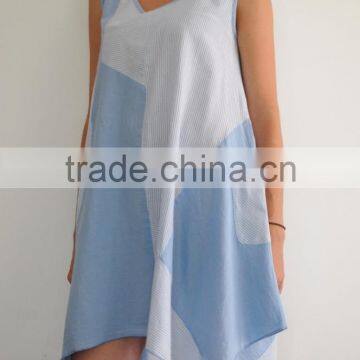 Ladies Asymmetrical Patch Dress photo-2