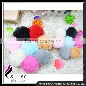 CX-E-13 Wholesale Rabbit Fur Pom Pom Fur Ball Elastic Hair Accessories