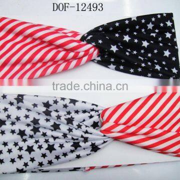 Fashion new popular jersey flag cotton stylish hairband