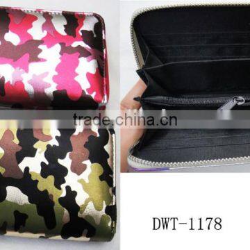 Hot popular vogue pu leather camo wallet