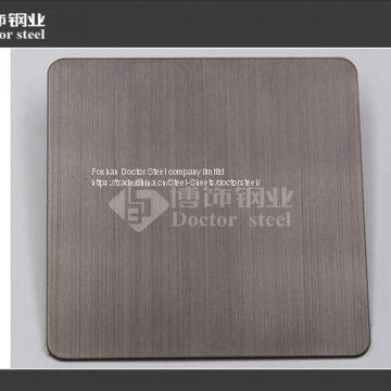 Manufacturer Wholesale 304 Black Titanium Hairline Stainless Steel Sheet photo-4