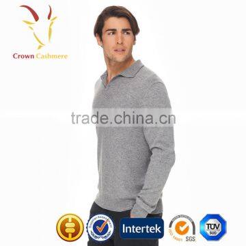 Anti-shrink Polo 100 Cashmere Sweaters for Men photo-2