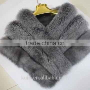 High-grade Winer Women Fur Coat Real Sliver FOX Fur Wrap photo-5