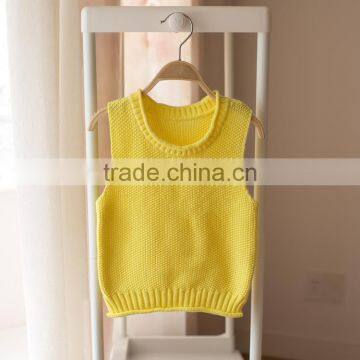 S32898W Good Quality Children Girls Spring Autumn Sweater Kids Vest Baby Girls Tank Top Children's Sweaters photo-4