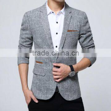 Custom Good Quality Hot Sale Single 1 Button Pockets With FLap Man Blazer Wholesale photo-2