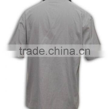 100% Cotton Design China Made Logo Printing Grey Mens Casual Shirt Design photo-3