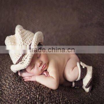 baby handmade cartoon hat shoe set baby 100% cotton knitted cap