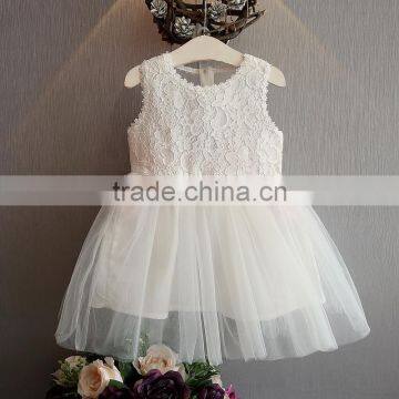 Modern Summer Lace Flower Baby Girl Birthday Vest Dress photo-4