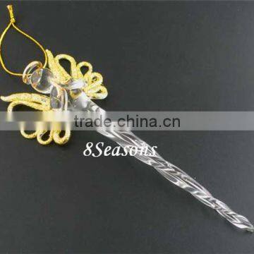 Hair Accessories Golden Angel Christmas Ornament Glass Lampwork Icicle Hairpins photo-2