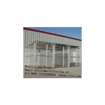 Wholesale Zoo Animals Fence Panels Movable Dog Cages With Roofs 3 Run Dog Houses Modular Dog Pens Anti Rust Dog Kennels photo-3