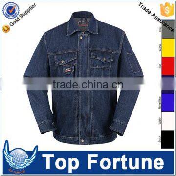 jeans manufacturers china,multi-pocketed work Denim jacket,safety workwear Denim jacket