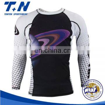 Sublimation blank mma rash guard paypal