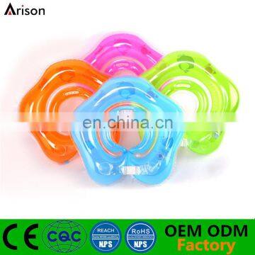 Guangdong manufacturer available stocked PVC inflatable neck ring inflatable baby collar ring with 4 colors for selection