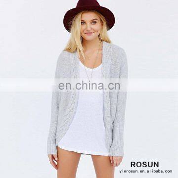 Warm Brushed Soft Knit Braid cardigan sweater