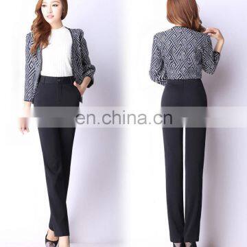 Formal Black Long Loose Lady Dress Pants Office Fashion Suit Pant for Women